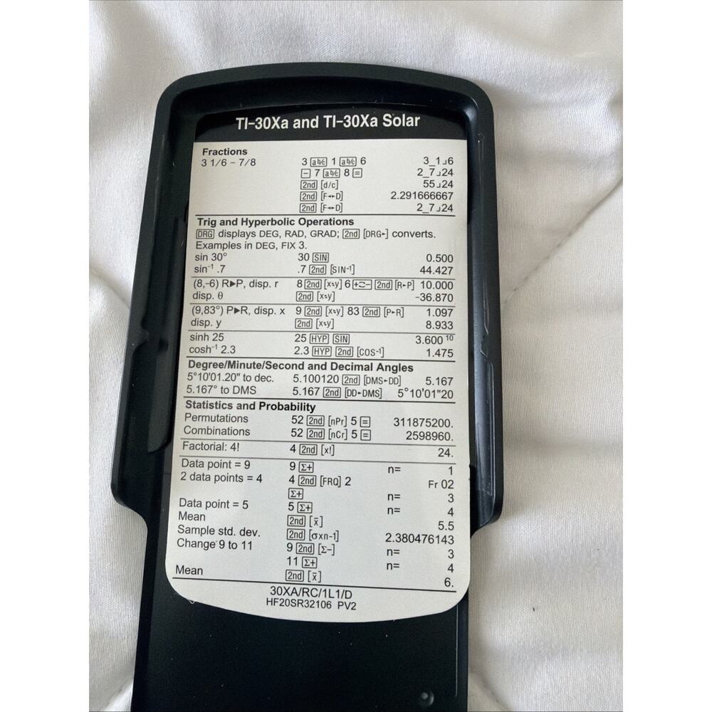 Texas Instruments TI-30Xa Scientific Calculator Tested And Working - Picture 4 of 7